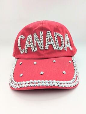 Women's Bling CANADA Crystal/Rhinestone Embellished Adjustable Baseball Cap